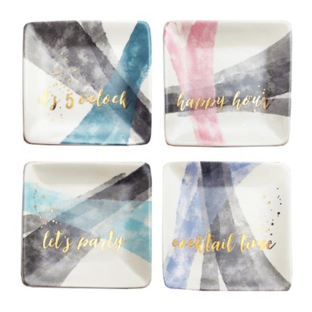 Jay Imports Multi Soiree Square Plates